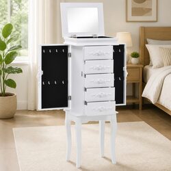 Versatile Free Standing Jewelry Cabinet for Home Use