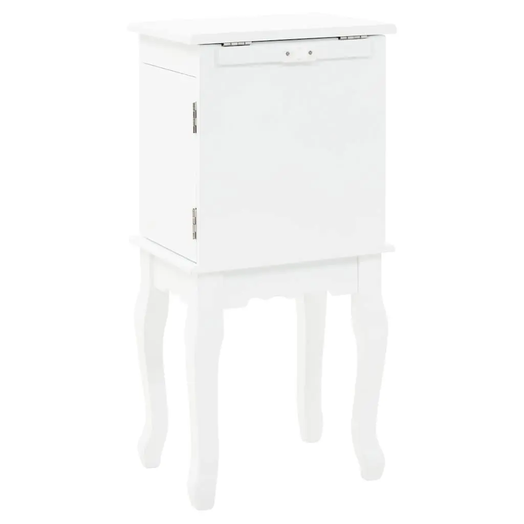White Free Standing Jewelry Cabinet Storage Box Organizer Earrings Necklaces