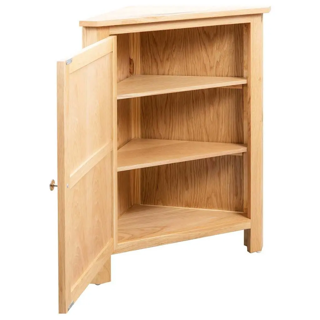 Corner Cabinet Wooden 59x45x80 cm Brown Storage Unit