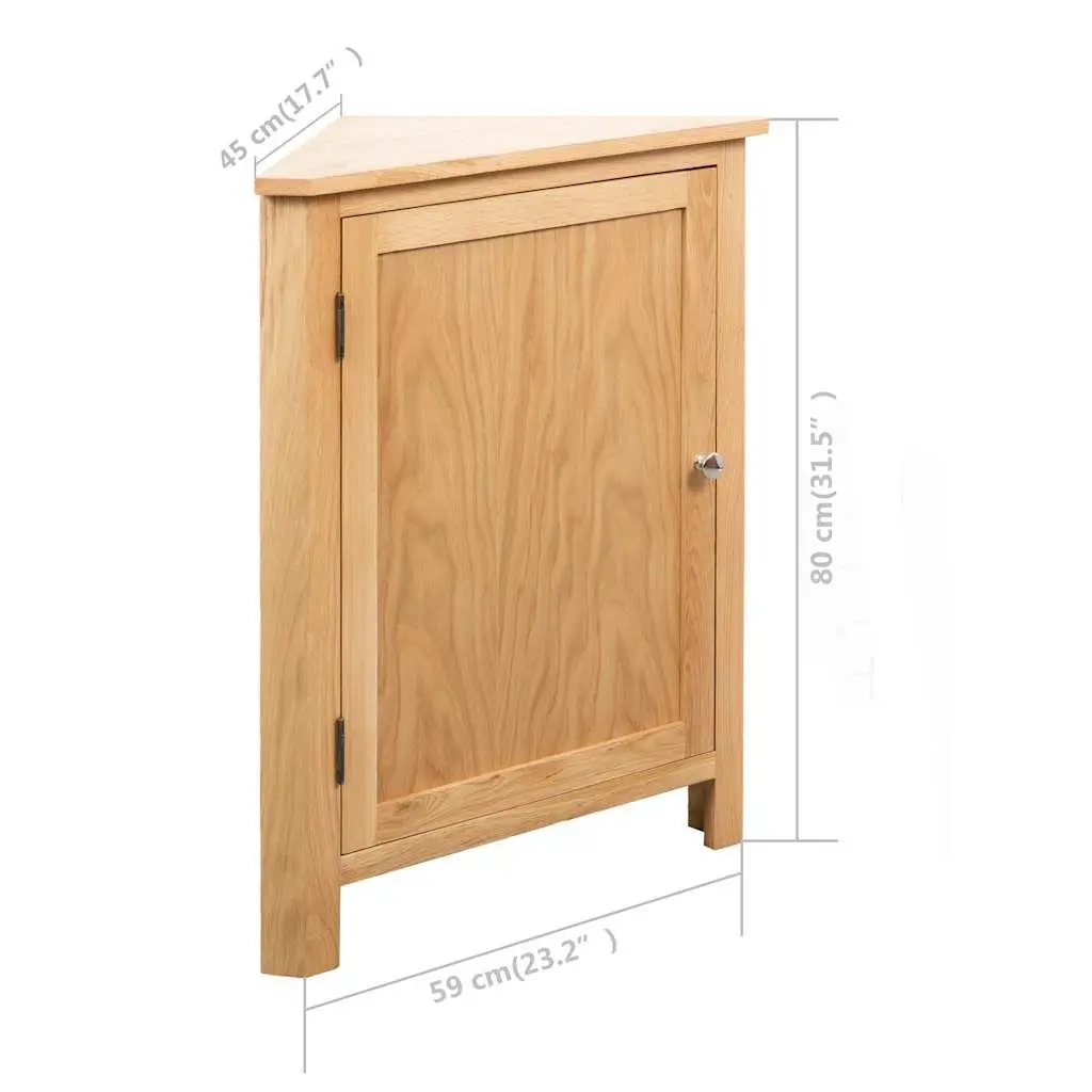 Corner Cabinet Wooden 59x45x80 cm Brown Storage Unit