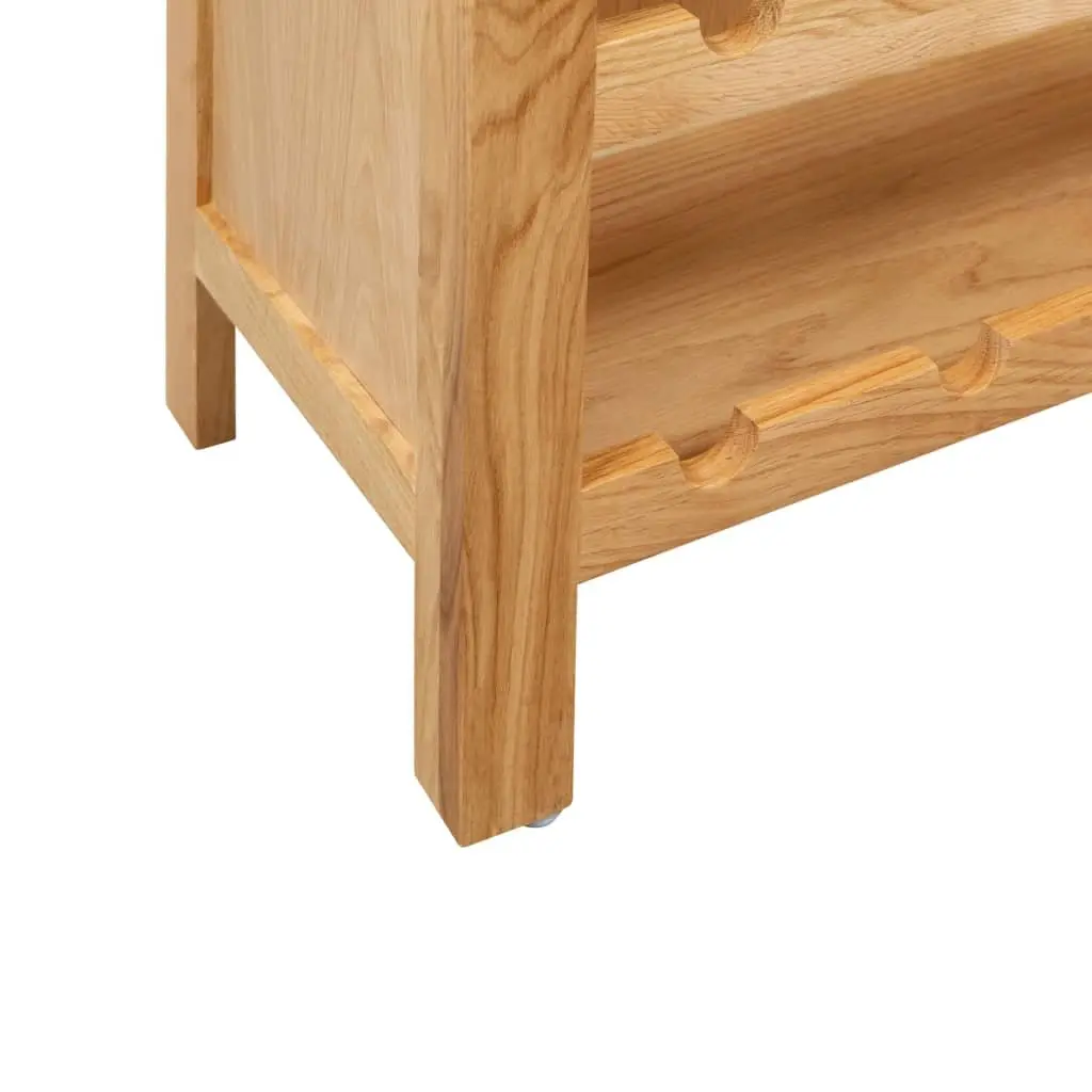 Wine Cabinet Solid Oak Wood Brown 72 x 32 x 90 cm Storage Rack Home Bar Furniture Organiser