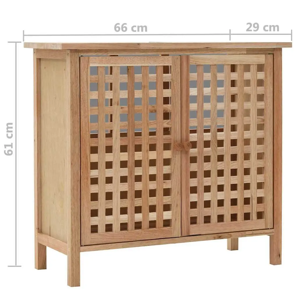 Bathroom Vanity Unit Solid Wood 66cm Beige Two Door Sink Cabinet