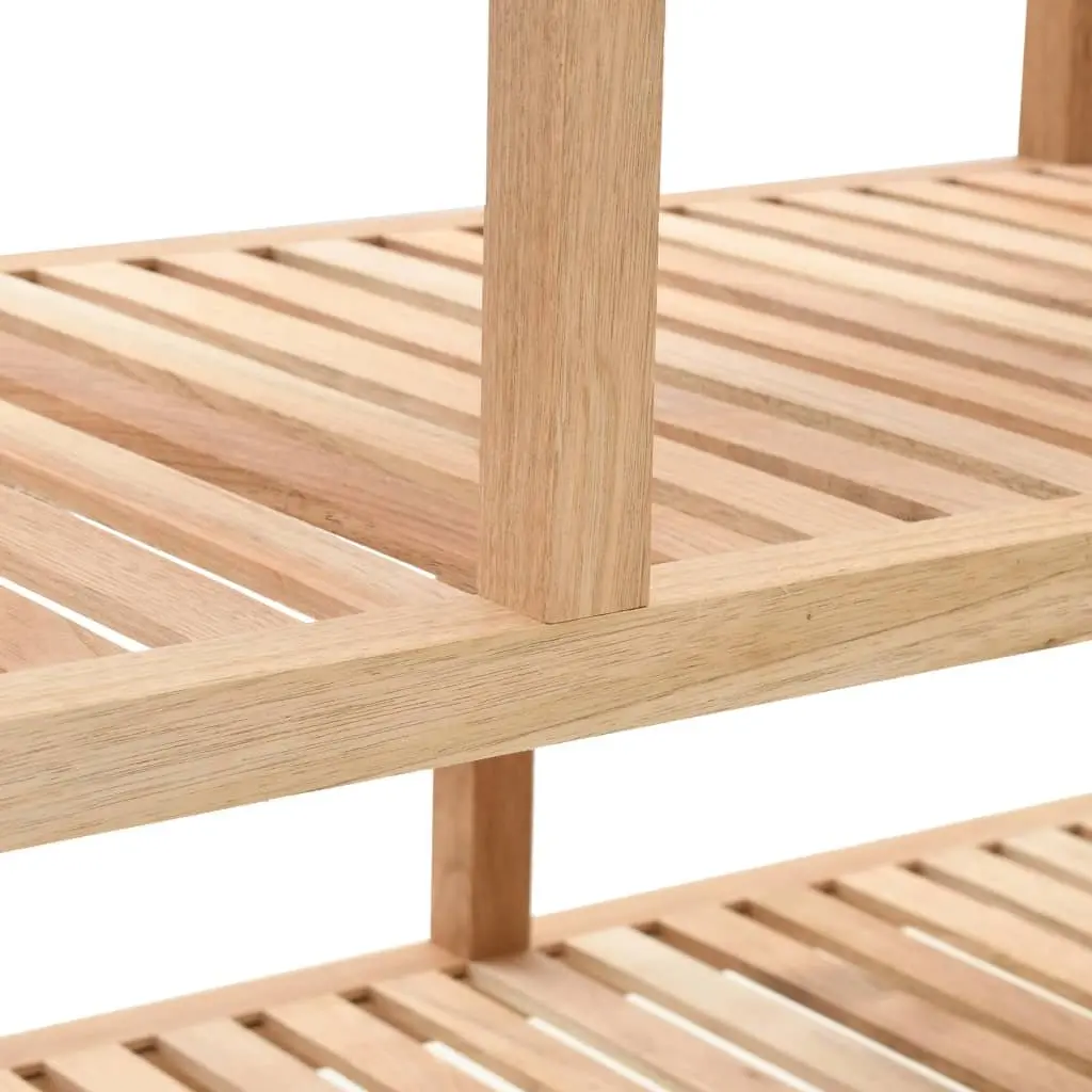 Bathroom Shelf 3-Tier Storage Rack 100x40x65cm Slatted Wooden Shelving Unit