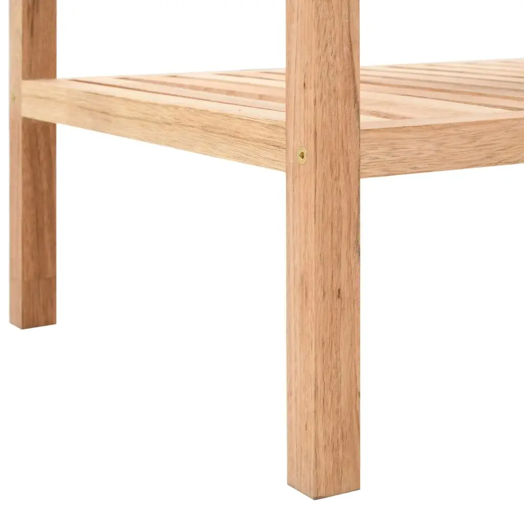 Bathroom Shelf 3-Tier Storage Rack 100x40x65cm Slatted Wooden Shelving Unit