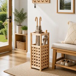 Practical Wooden Umbrella Stand for Home and Office Use