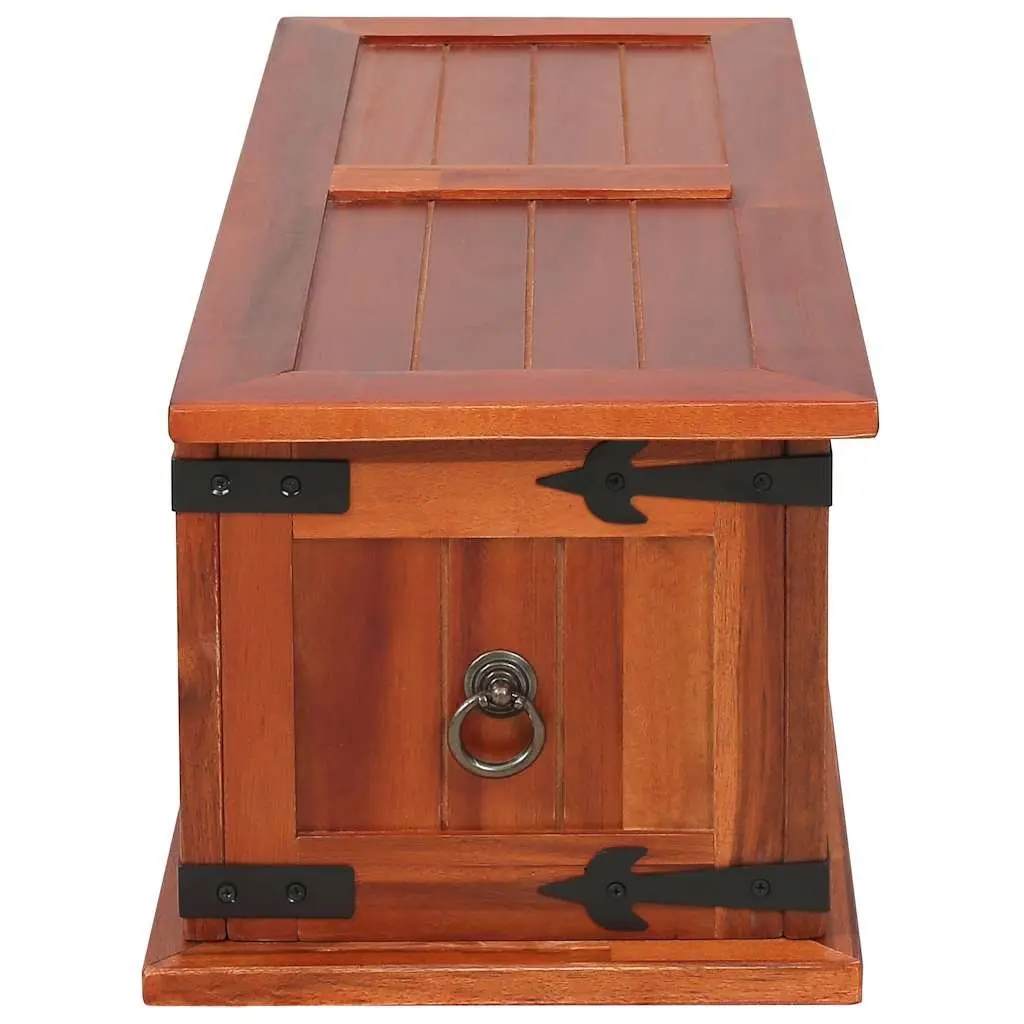 Storage Chest Solid Acacia Wood Brown Handmade 60x25x22cm