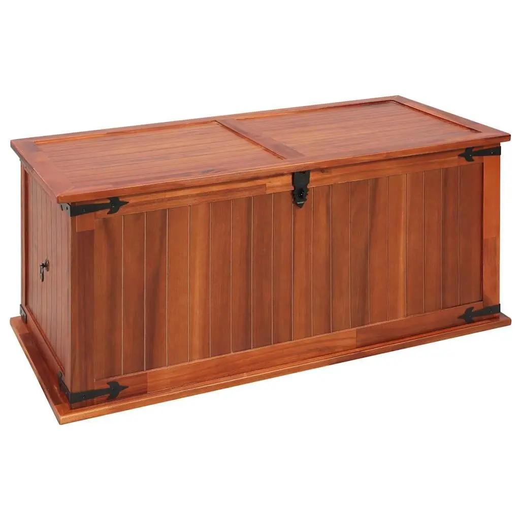 Storage Chest Solid Acacia Wood Brown 79x34x32cm Bedroom Living Room Furniture
