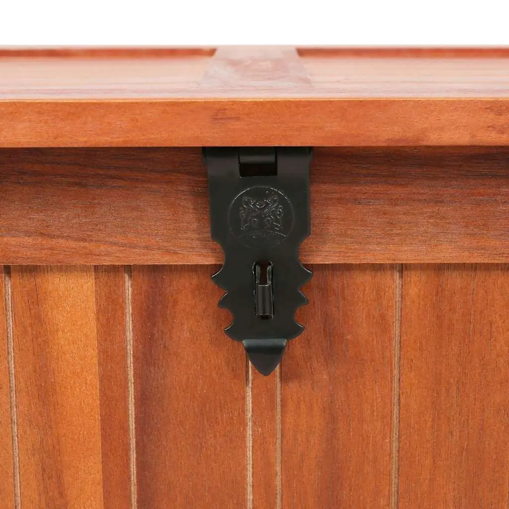 3 Piece Solid Acacia Wood Brown Storage Chests Handmade Wooden Box with Front Latch and Side Handles