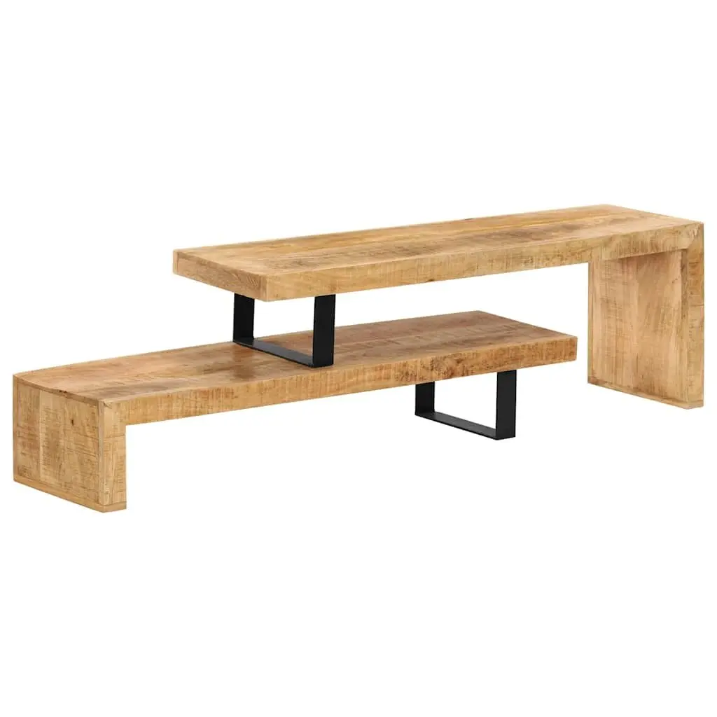 Mango Wood TV Stand Brown Durable Media Cabinet Living Room Entertainment Unit