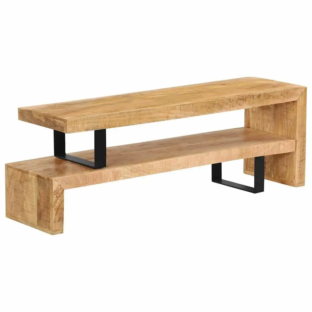 Mango Wood TV Stand Brown Durable Media Cabinet Living Room Entertainment Unit