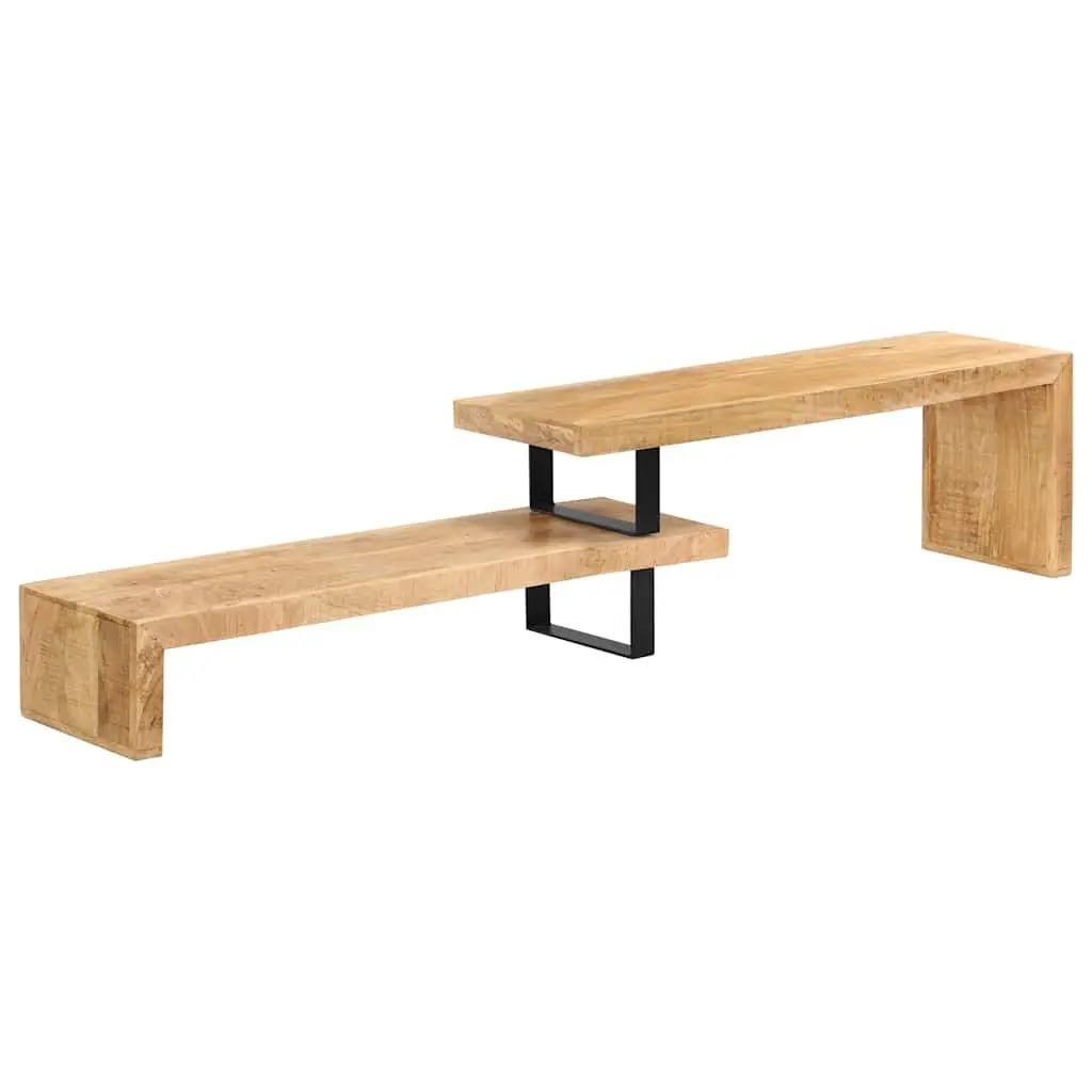 Mango Wood TV Stand Brown Durable Media Cabinet Living Room Entertainment Unit