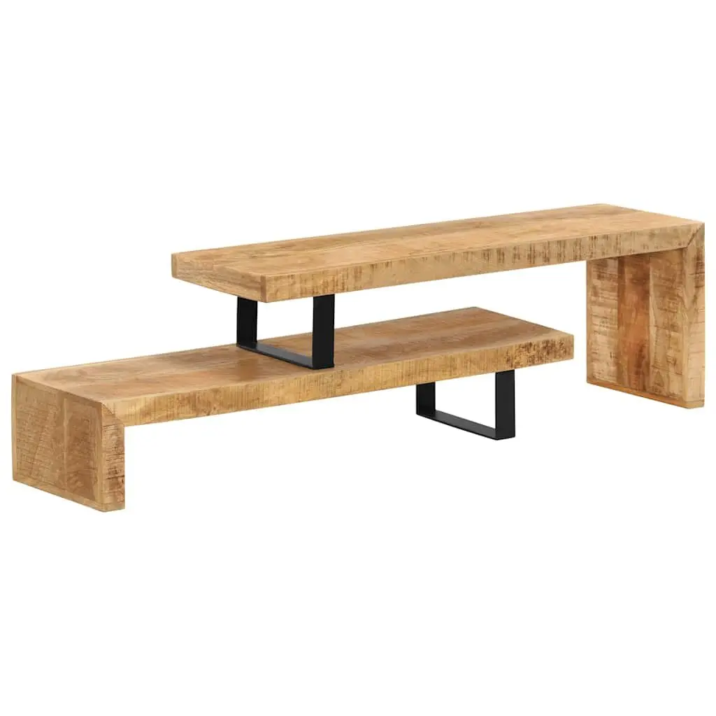 Mango Wood TV Stand Brown Durable Media Cabinet Living Room Entertainment Unit