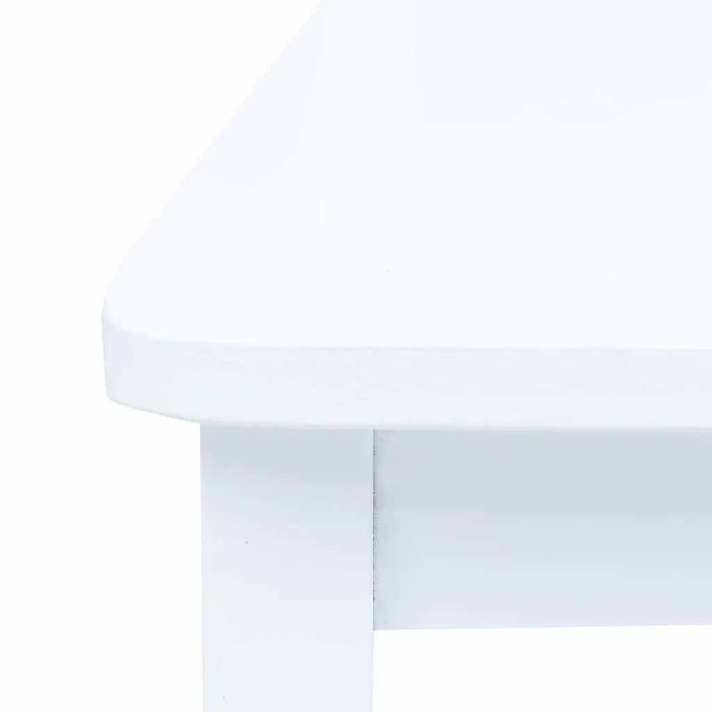 Ergonomic Dining Chairs White Solid Rubber Wood Kitchen Set of 4