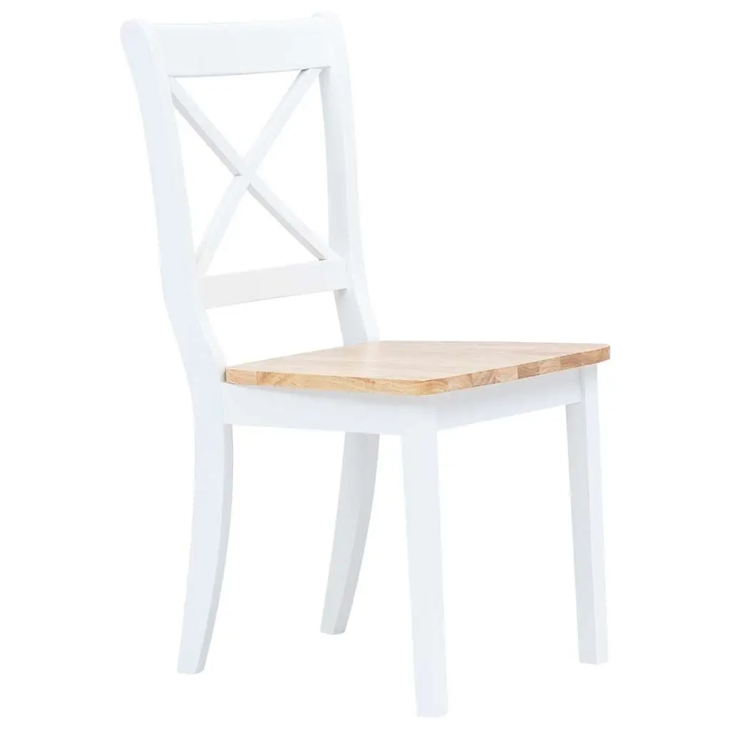 Dining Chairs Set 2 Pieces White Kitchen Room Seating Ergonomic Design Furniture