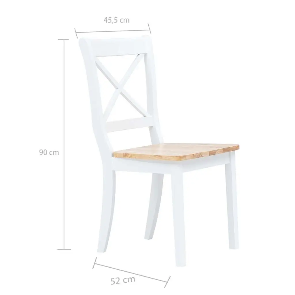 Dining Chairs Set 2 Pieces White Kitchen Room Seating Ergonomic Design Furniture