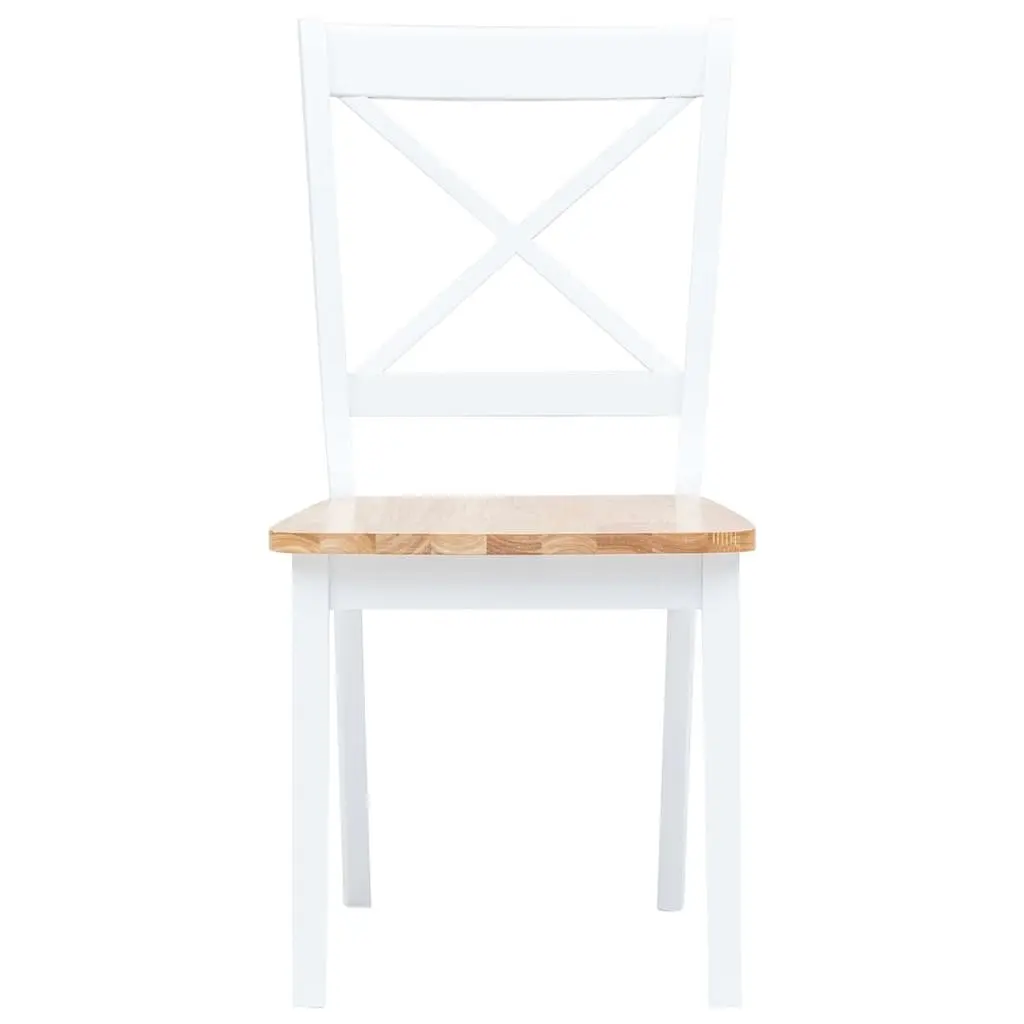 Dining Chairs Wooden Frame Set 4 Pieces White Kitchen Dining Room Furniture