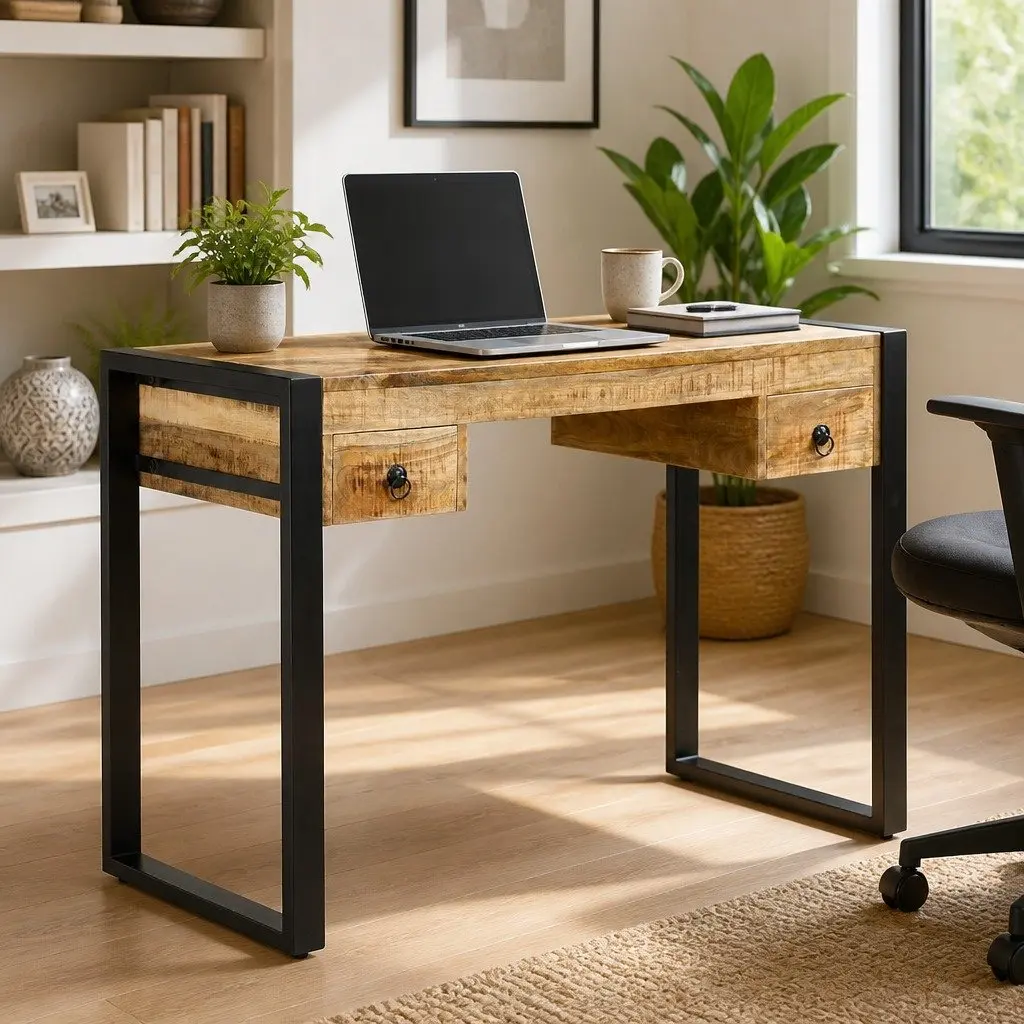 Mango Wood Desk for Multiple Uses 110x50x77 cm