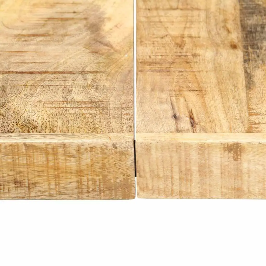 Dining Table Solid Mango Wood Brown 160x80x75cm Industrial Style Kitchen