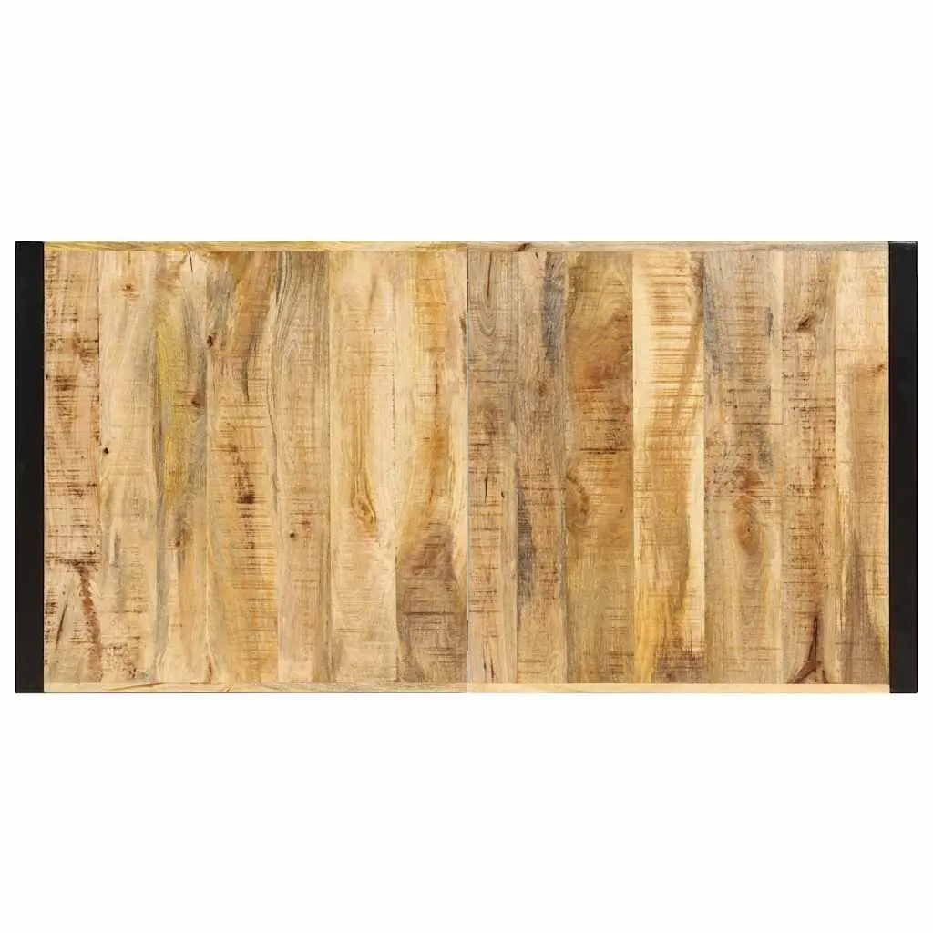 Dining Table Solid Mango Wood Brown 160x80x75cm Industrial Style Kitchen