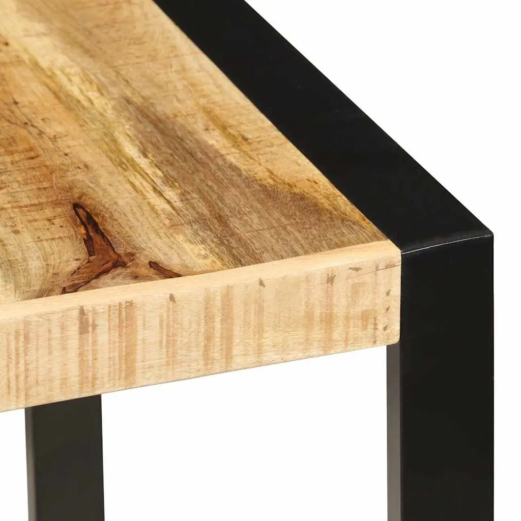 Dining Table Solid Mango Wood Brown 160x80x75cm Industrial Style Kitchen