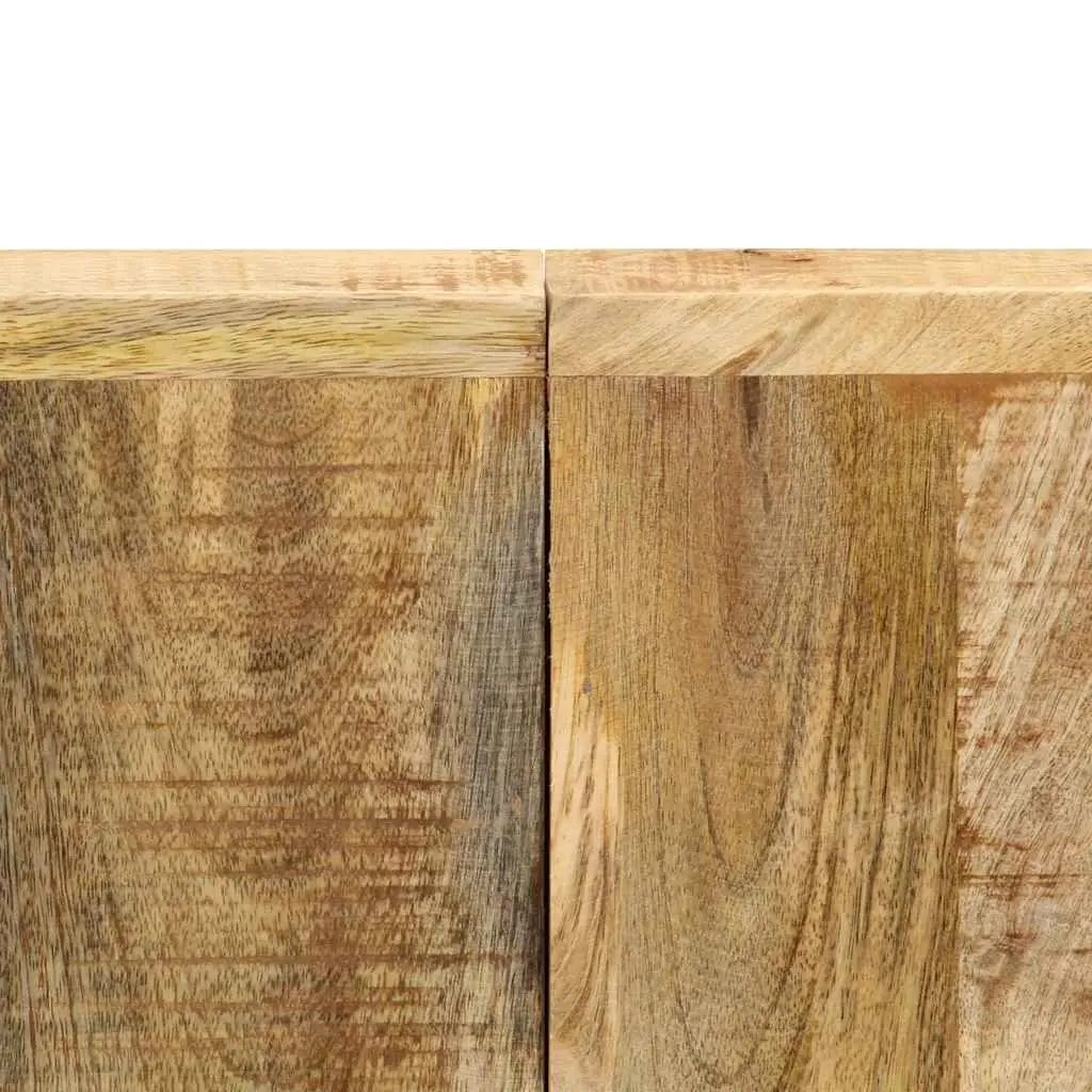 Dining Table Solid Mango Wood Brown 140x70x75cm Industrial Style Kitchen Furniture