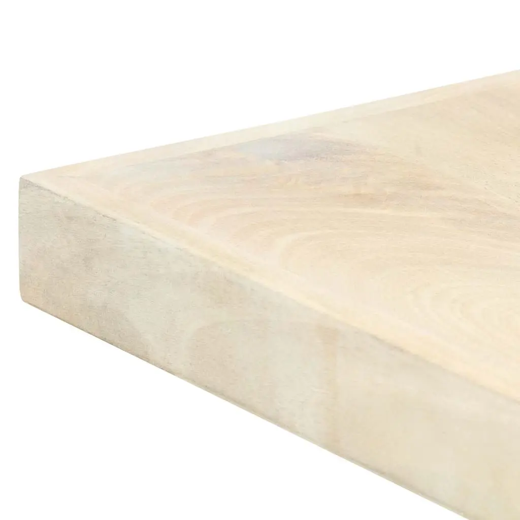 Dining Table White 200x100x75 cm Solid Mango Wood Kitchen Furniture Modern Style