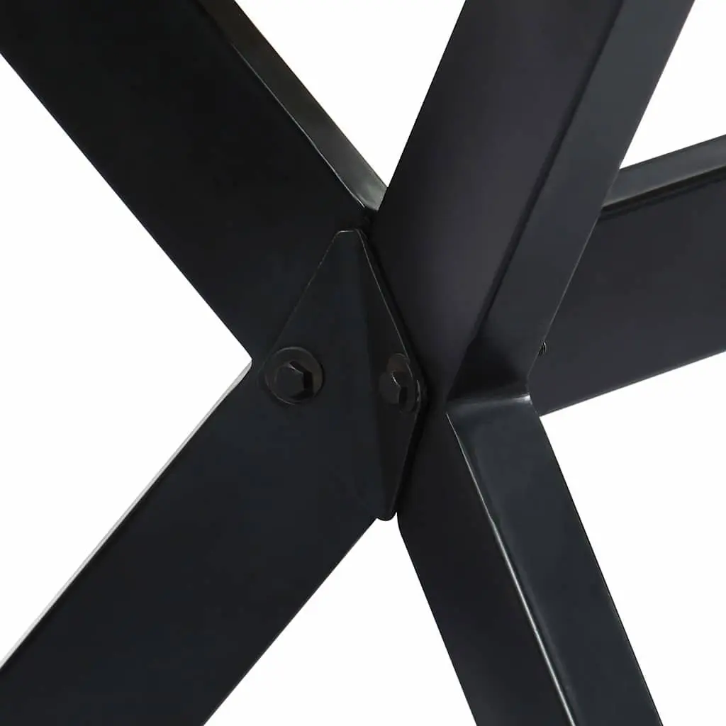 Dining Table Solid Rough Mango Wood Brown 160x80x75 cm Industrial Style