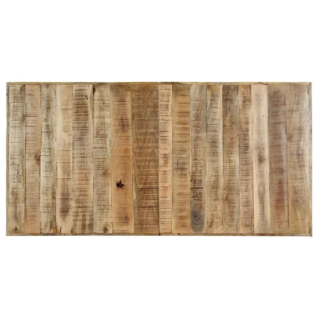 Dining Table Solid Mango Wood 140x70x75 cm Brown Industrial Style