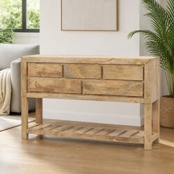 Practical Brown Wooden Storage Cabinet - 120x30x75 cm
