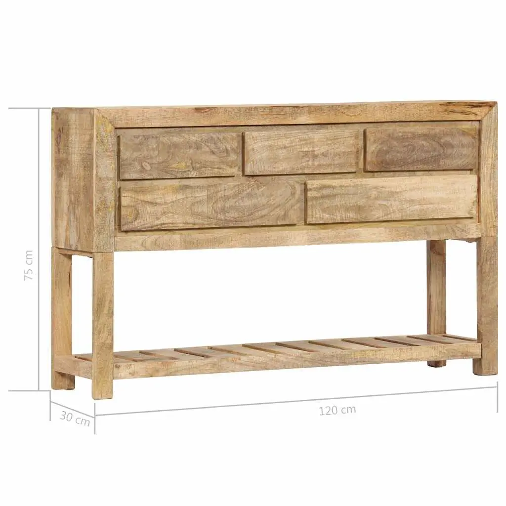 Sideboard 120x30x75 cm Brown Wooden Storage Cabinet with Drawers Shelf