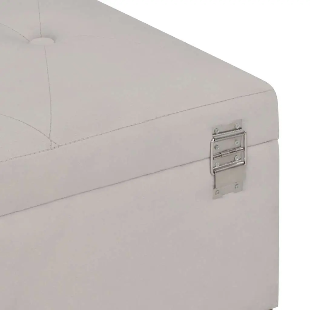 Storage Bench Velvet Upholstered 105cm Grey