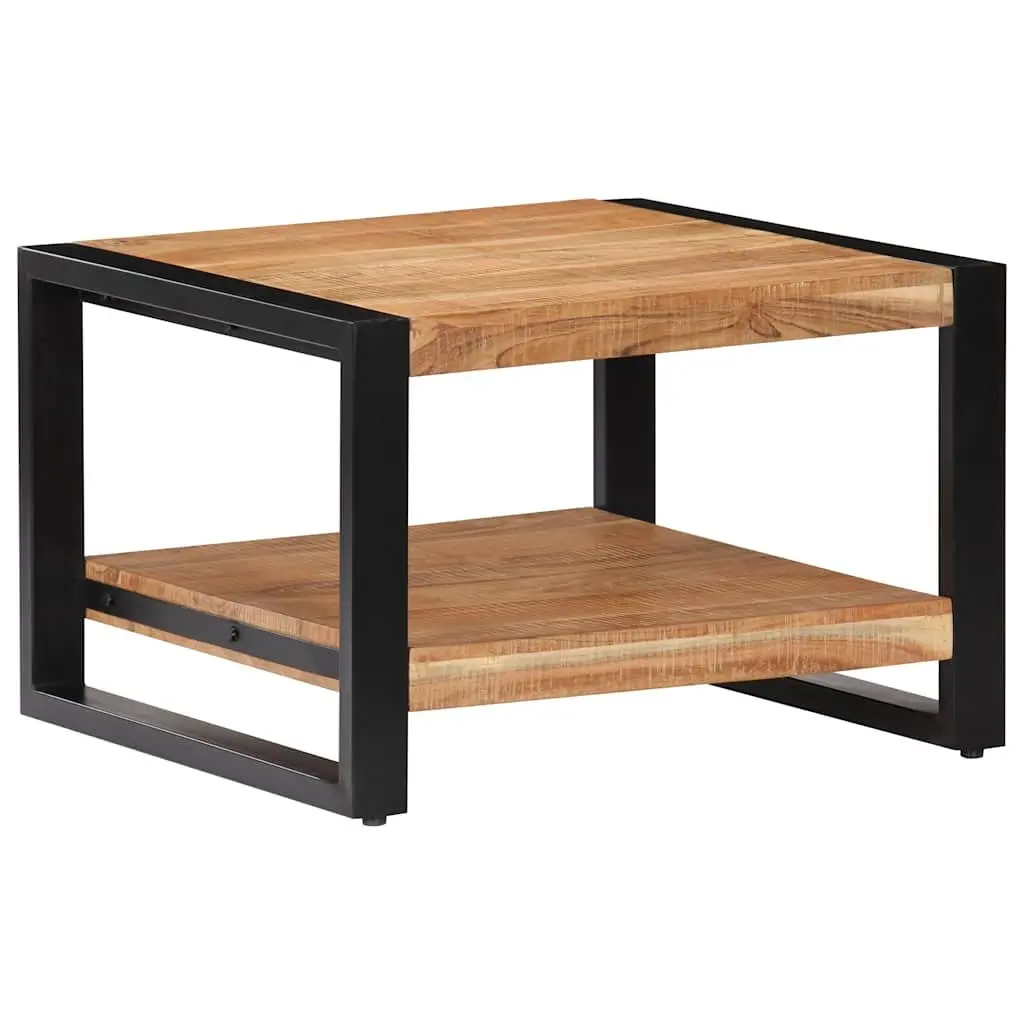 Coffee Table Retro Handmade Solid Acacia Wood Brown 60x60x40 cm