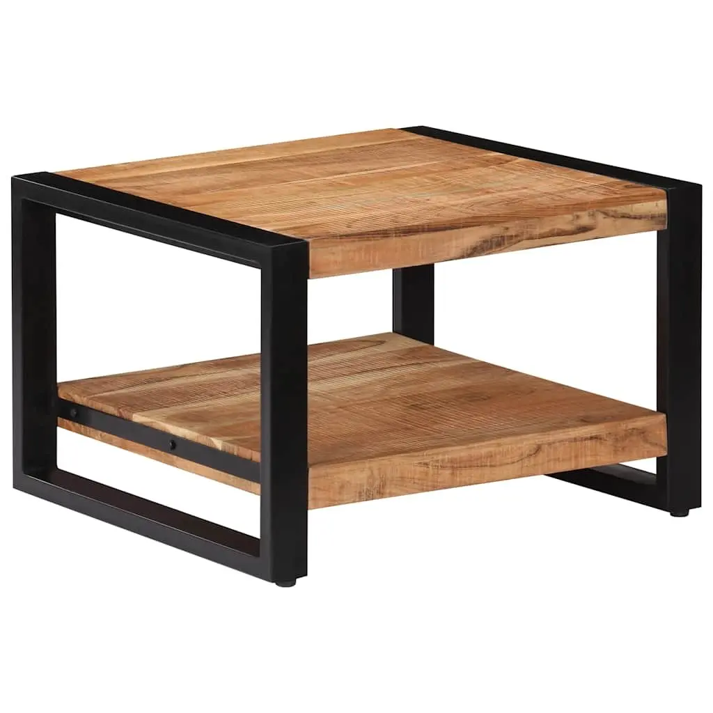 Coffee Table Retro Handmade Solid Acacia Wood Brown 60x60x40 cm