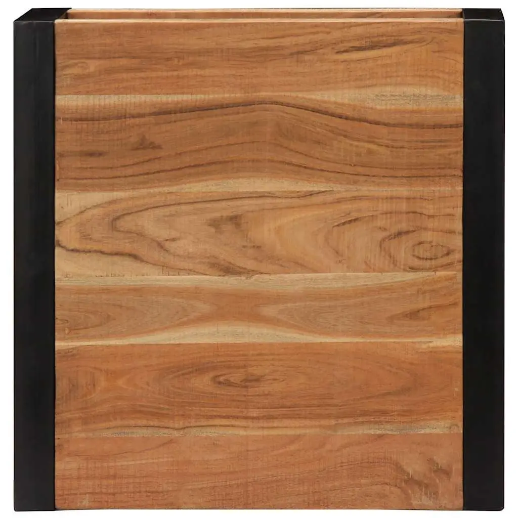 Coffee Table Retro Handmade Solid Acacia Wood Brown 60x60x40 cm