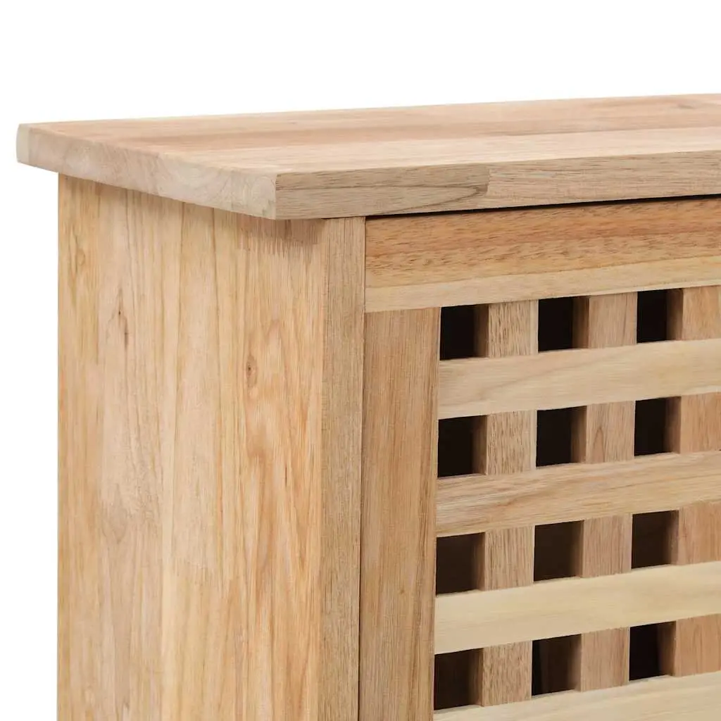 Shoe Storage Cabinet 55x20x104 cm Brown Solid Wood Lattice Design Organiser