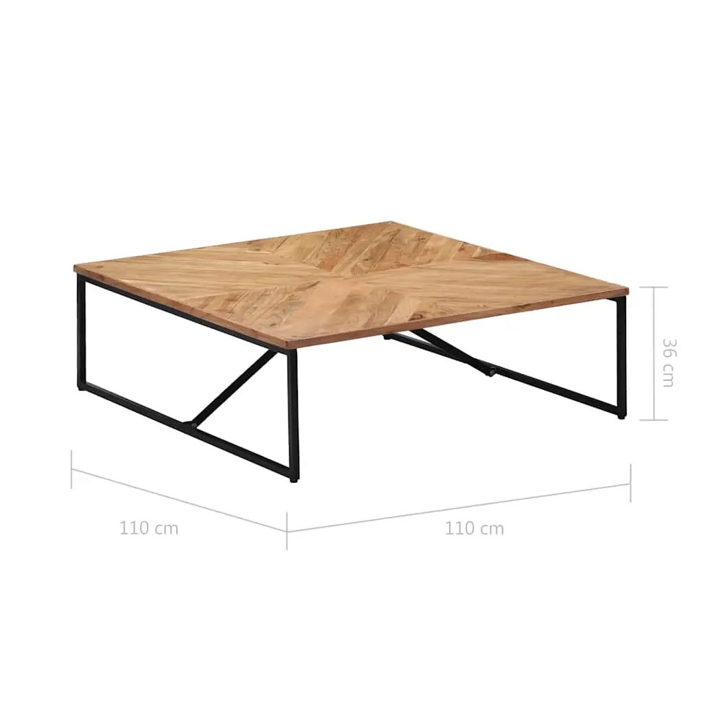 Coffee Table 110x110x36 cm Solid Acacia Wood Brown Living Room Furniture