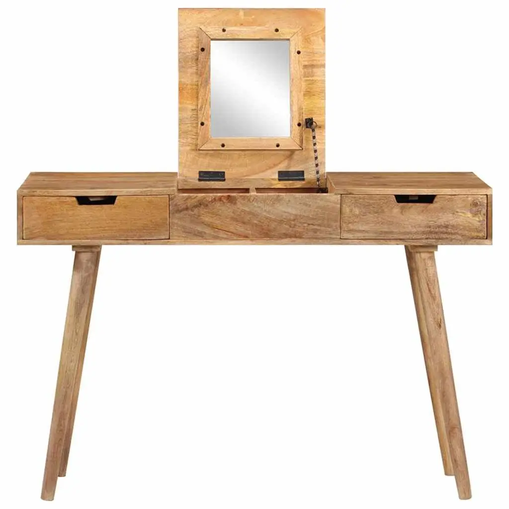 Dressing Table 112x45x76 cm Bedroom Vanity with Mirror 2 Drawers 4 Compartments