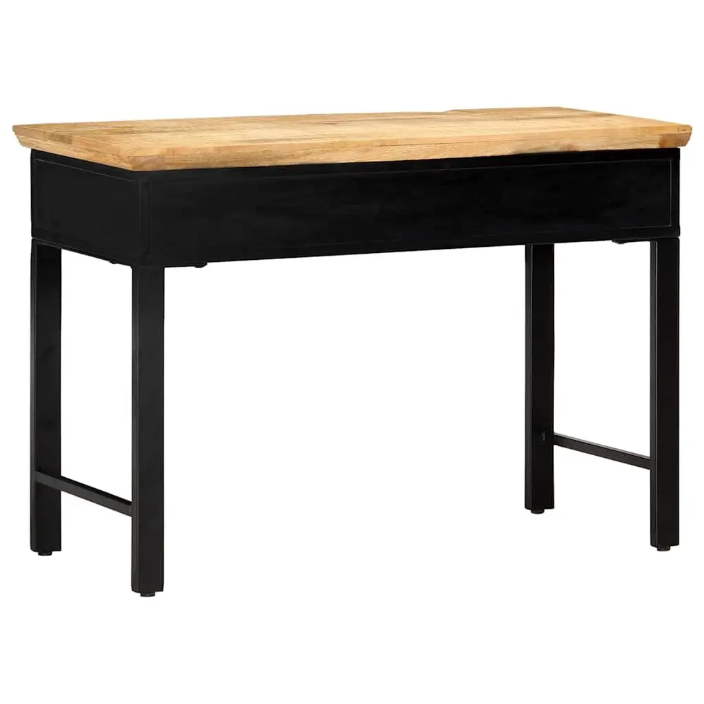 Writing Desk Solid Mango Wood 110x50x76 cm Brown with 2 Drawers