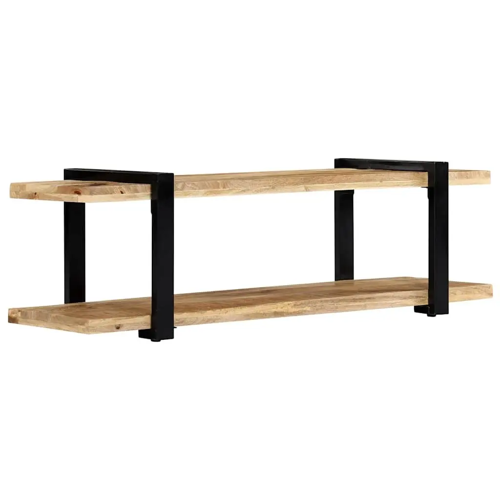 TV Stand Industrial Style Solid Mango Wood Brown 130x40x40 cm
