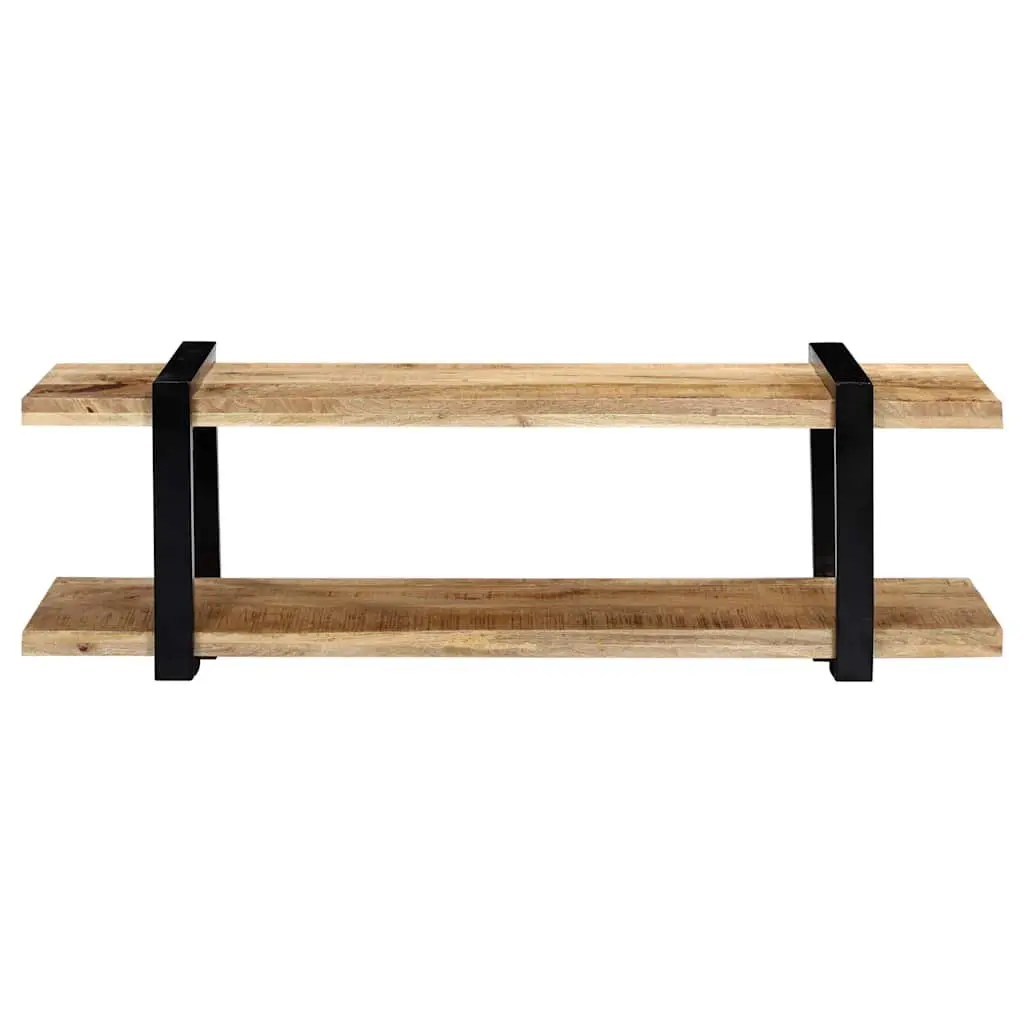 TV Stand Industrial Style Solid Mango Wood Brown 130x40x40 cm