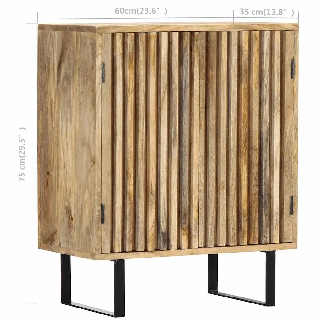Sideboard 60x35x75 cm Brown Solid Mango Wood Cabinet Storage Buffet 2 Door