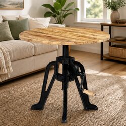 Versatile Adjustable Height Side Table for Home Use