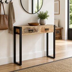 Functional Solid Mango Wood Console Table for Any Room