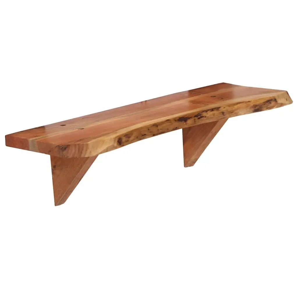 Wall Shelves Rustic Display Storage 60x20x18 cm Brown Solid Acacia Wood 2 Piece