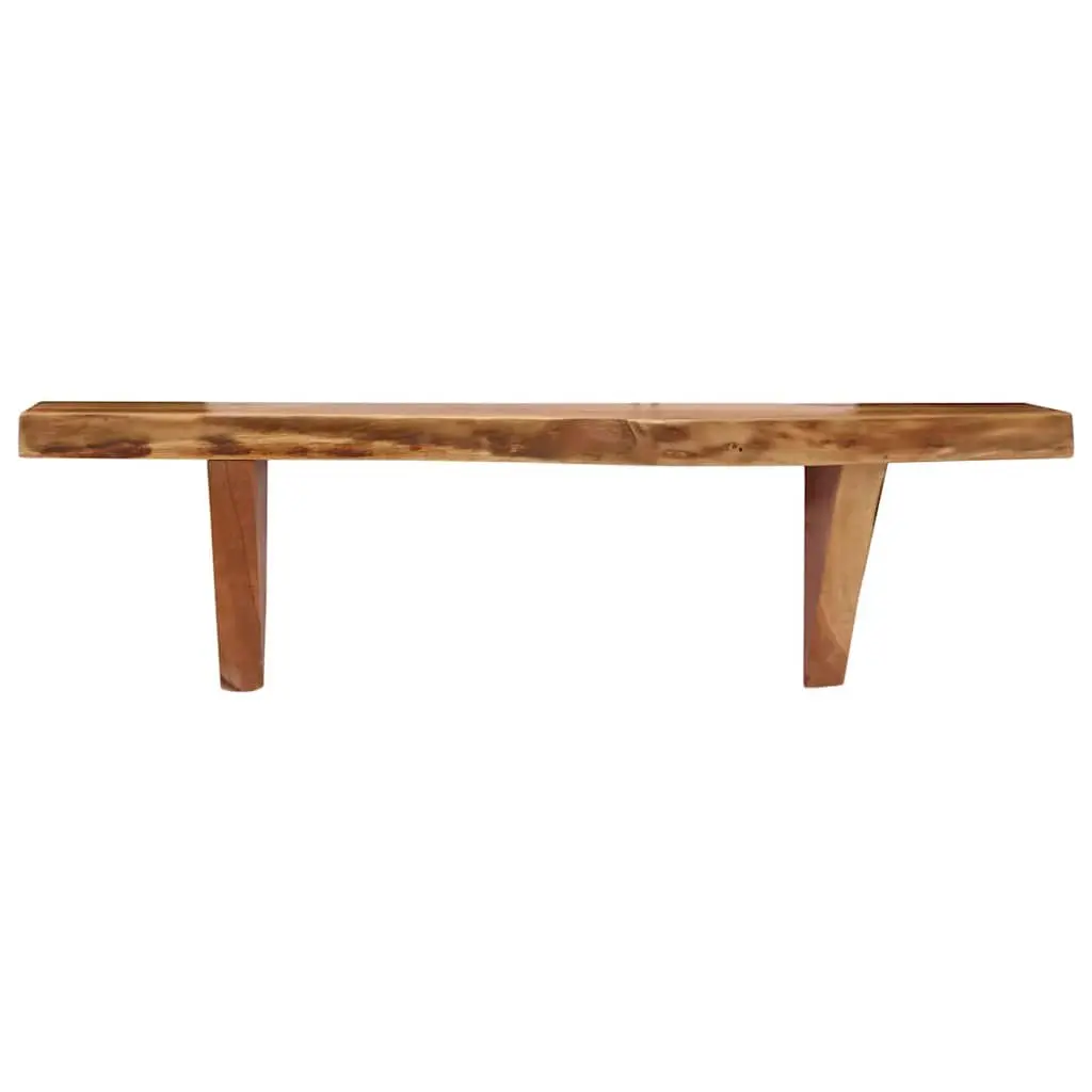 Wall Shelves Rustic Display Storage 60x20x18 cm Brown Solid Acacia Wood 2 Piece