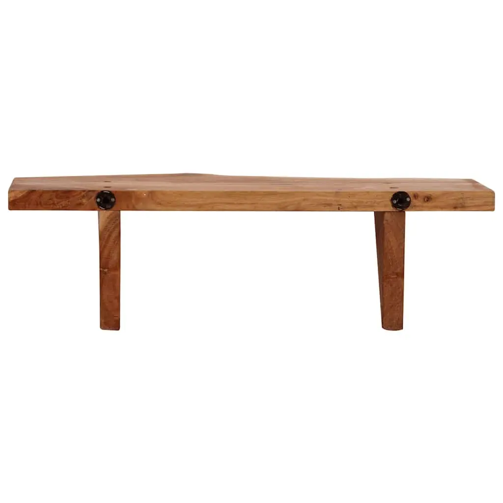 Wall Shelves Rustic Display Storage 60x20x18 cm Brown Solid Acacia Wood 2 Piece