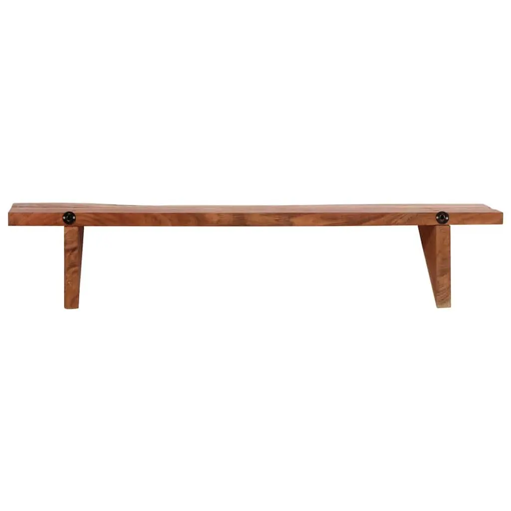 Wall Shelves Solid Acacia Wood 90x20x18 cm Brown Rustic Display 2 Piece