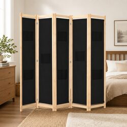 Practical 5-Panel Room Divider for Home Use