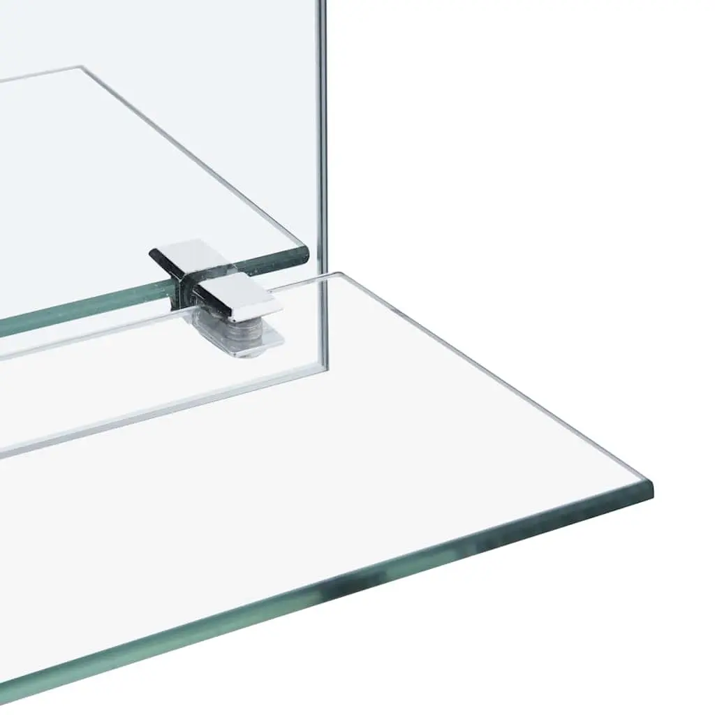 Wall Mirror with Shelf 40x60cm Tempered Glass Silver Bathroom Living Room