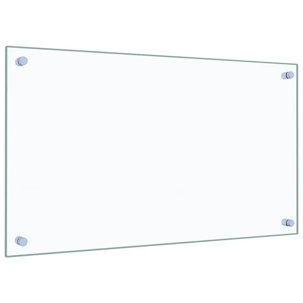 Tempered Glass Kitchen Backsplash 70x40cm Transparent Wall Protection Heat and Scratch Resistant Easy to Clean